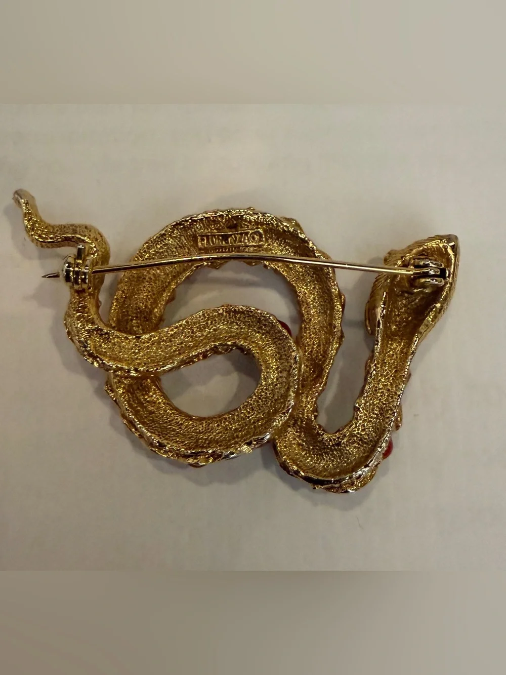 Vintage Forenza Gold Tone Snake Broach